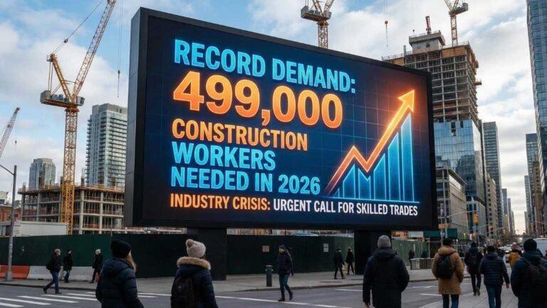 Record demand for 499.000 construction workers in 2026