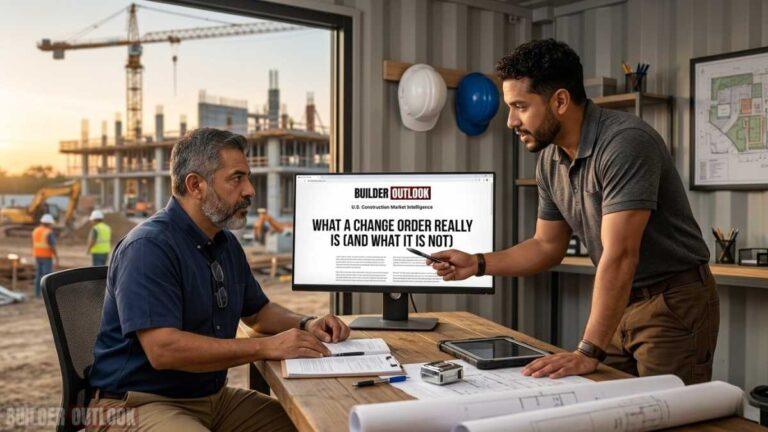 2 managers talking about the construction change orders: why contractors lose money