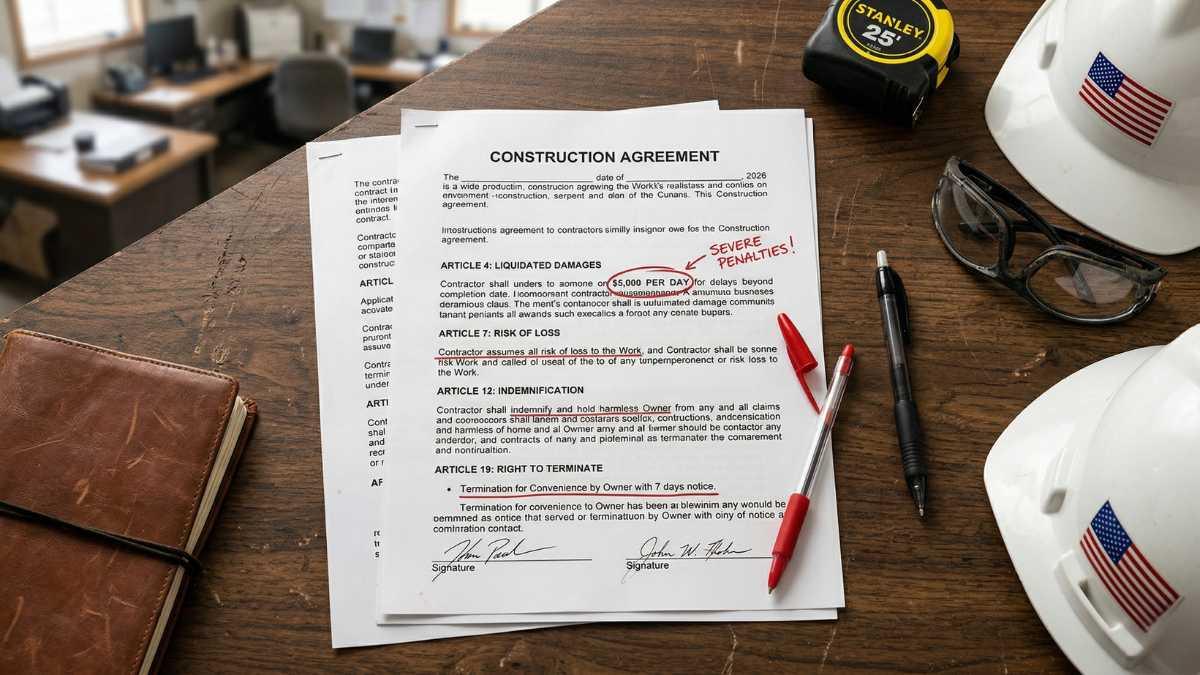 Construction contracts in the United States